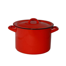  Bonyhádi zománcozott fazék fedővel 9,5 liter 26 cm hagyományos edény