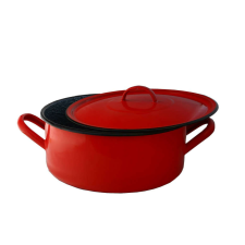  Bonyhádi zománcozott lábas fedővel 25 liter 44 cm hagyományos edény