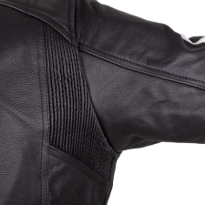  Bőr motoros dzseki W-TEC Helsin fekete-fehér 4XL motoros kabát