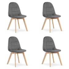  BORA szék - sötétszürke bársony x 4 bútor