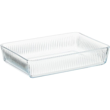 BORCAM négyzetes bordázott hőálló üvegedény 3.000ml, 306*209*64mm sütés és főzés