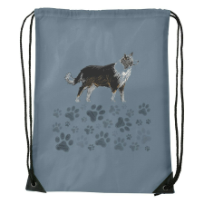 Border collie - Sport táska szürke tornazsák