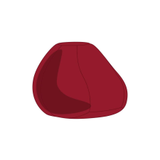  Bordó Babzsák Puff Huzat bútor