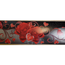  Bordó rózsa öntapadós bordűr tapéta, díszléc és más dekoráció