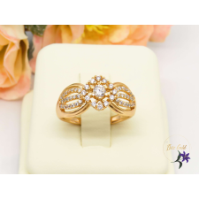  Borikna antiallergén központ köves cirkóna gyűrű -18K gyűrű