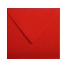 Boríték Clairefontaine Pollen 14x14 cm enyvezett intenzív piros boríték