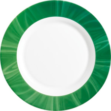Bormioli Rocco Mélytányér, Bormioli Rocco Careware 23 cm, zöld tányér és evőeszköz