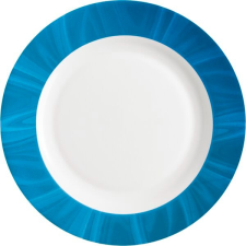 Bormioli Rocco Sekély tányér, Bormioli Rocco Careware 19,5 cm, kék tányér és evőeszköz