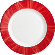 Bormioli Rocco Sekély tányér, Bormioli Rocco Careware 19,5 cm, piros tányér és evőeszköz