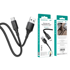 Borofone BX54 USB - Micro USB Adat és töltő kábel (1m) - Fekete kábel és adapter