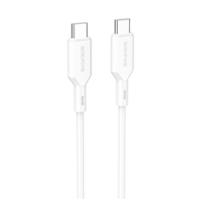 Borofone BX70 USB Type-C/Type-C 60W kábel 1 méter fehér kábel és adapter
