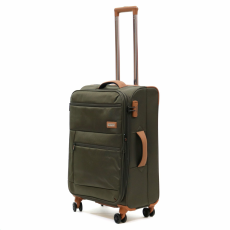  Bőrönd textil, Ella Icon, Atena, zöld, 67X41X27 cm