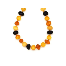  Borostyán kerekített matt vegyes nyaklánc 55cm nyaklánc