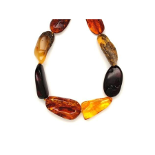  Borostyán pebble 10-18x14-24mm nyaklánc 55-60cm nyaklánc