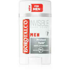 BOROTALCO MEN Invisible dezodor roll-on a fehér és sárga foltok ellen illatok Musk Scent 40 ml dezodor