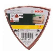 Bosch 25 részes csiszolólapkészlet deltacsiszolóhoz, 40-es szemcseméret, 93 mm (2607019487) csiszolókorong és vágókorong