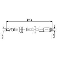 Bosch fékcső BOSCH 1 987 481 726 autóalkatrész