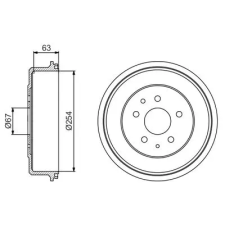 Bosch fékdob 0 986 477 183 autóalkatrész