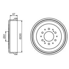 Bosch fékdob 0 986 477 241 autóalkatrész