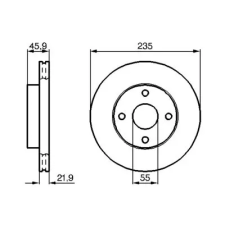 Bosch féktárcsa 0 986 478 787 autóalkatrész