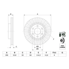 Bosch féktárcsa 0 986 479 E35 autóalkatrész