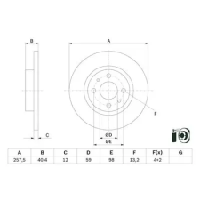 Bosch féktárcsa 0 986 479 E65 autóalkatrész