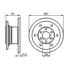Bosch féktárcsa BOSCH 0 986 478 742 féktárcsa