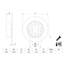 Bosch féktárcsa BOSCH 0 986 479 E00 féktárcsa