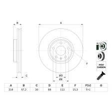 Bosch féktárcsa BOSCH 0 986 479 E49 féktárcsa