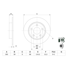 Bosch féktárcsa BOSCH 0 986 479 E54 féktárcsa