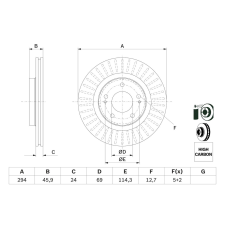 Bosch féktárcsa BOSCH 0 986 479 E76 féktárcsa