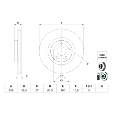 Bosch féktárcsa BOSCH 0 986 479 H51 féktárcsa