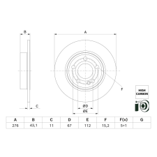 Bosch féktárcsa BOSCH 0 986 479 H60 féktárcsa