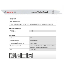 Bosch Fűrészlap fűrészfarokhoz 5 db S1125VFR 2.608.658.036 (2608658036) fűrészlap