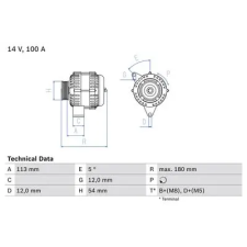 Bosch generátor 0 986 083 210 autóalkatrész