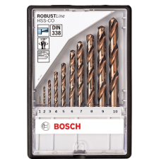 Bosch HSS-Co Robust Line Fémfúró készlet (10 db/csomag) barkácsgép tartozék