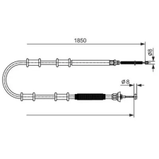 Bosch huzal, rögzítőfék 1 987 482 592 autóalkatrész