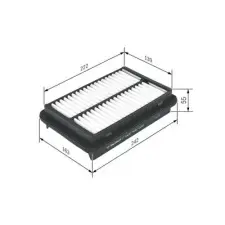 Bosch légszűrő F 026 400 090 autóalkatrész
