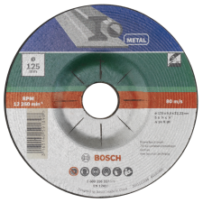 Bosch NAGYOLÓTÁRCSA 115X6,0MM HAJLÍTOTT, FÉM csiszolókorong és vágókorong