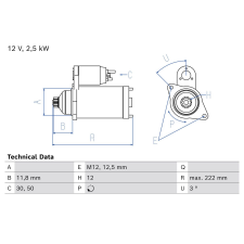 Bosch önindító BOSCH 0 986 026 450 autóalkatrész