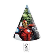 Bosszúállók Avengers Infinity Stones, Bosszúállók Parti kalap, csákó 6 db-os FSC party kellék
