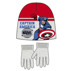  Bosszúállók Captain America gyerek sapka + kesztyű szett 54 cm