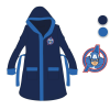 Bosszúállók kapucnis pamut köntös gyerekeknek - sötétkék - 110-116
