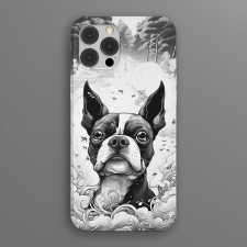  Boston Terrier telefontok (Fekete-fehér) tok és táska