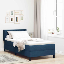  Boxrugós ágy matracmal fejtámlával Kék 190 x 90 cm Poliészter ágy és ágykellék