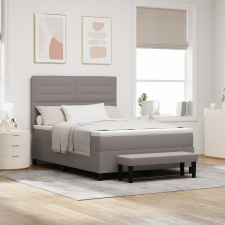  Boxrugós ágy matracmal fejtámlával Tópszínű 140 x 190 cm szövet ágy és ágykellék