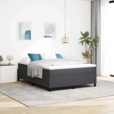  Boxrugós ágy Sötétszürke és Fehér 160 x 200 cm Bársonyos szövet ágy és ágykellék