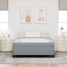  Boxrugós ágy Világosszürke, Fekete 140 x 200 cm ágy és ágykellék