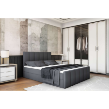  Boxspring ágy, 140x200, szürke, STAR ágy és ágykellék