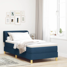  Boxspring Ágy Matrac Kék 100x200 cm Szövet ágy és ágykellék